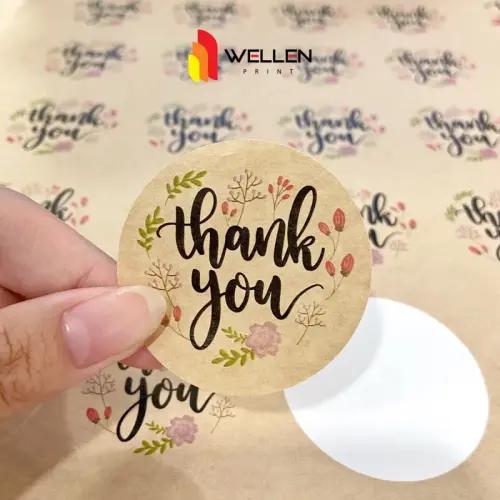 Sticker Label Kraft - Thank You